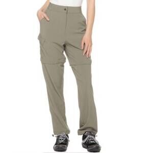 NEW LIV OUTDOORS cascade stretch woven convertible hiking pants in dark green